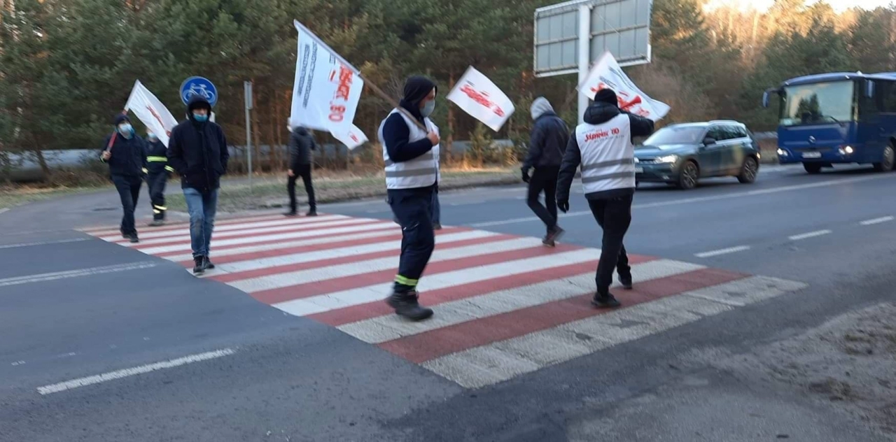 Blokada dróg do bełchatowskiej Elektrowni i Kopalni