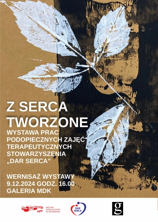 „Z serca tworzone”: wystawa prac podopiecznych Fundacji Hospicjum „Dar Serca” w MDK w Radomsku