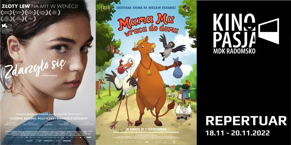 Kino MDK w Radomsku zaprasza. Repertuar na 18 i 19 listopada