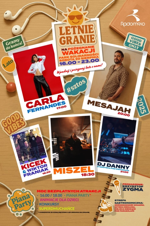 Wielki finał wakacji z koncertami w Radomsku