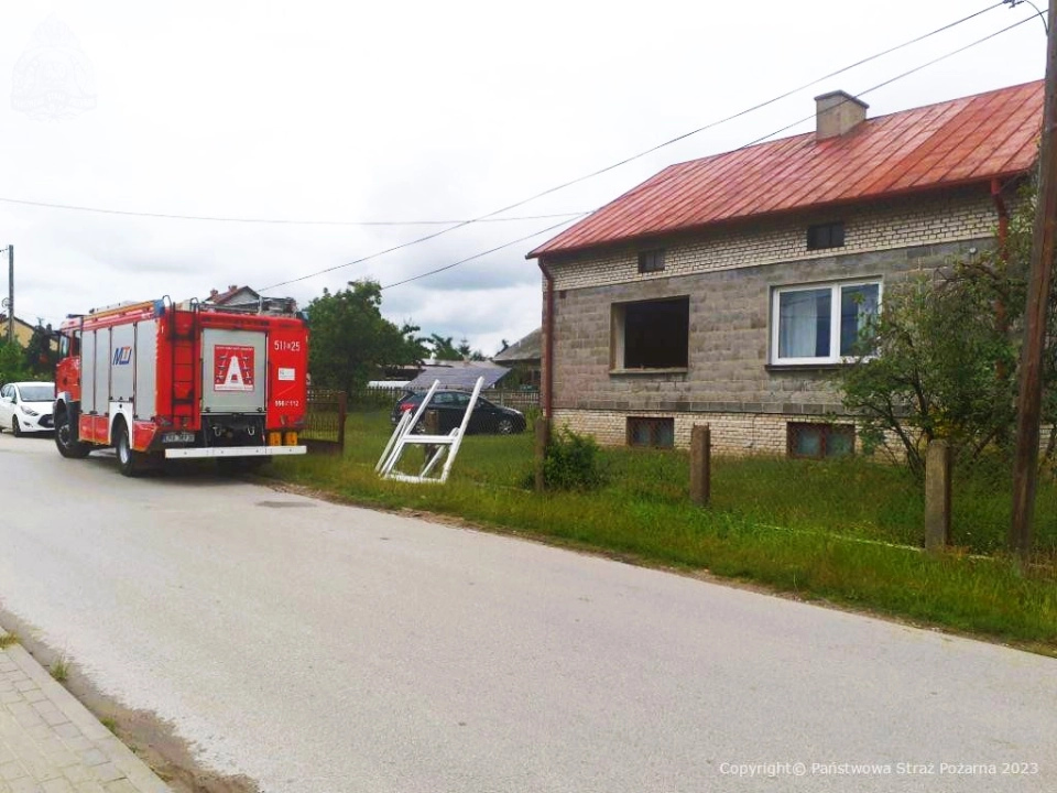 Pożar domu w Kraszewicach. Wybuchła kuchenka gazowa