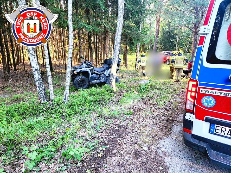 [WIDEO] Kierowca quada jechał za szybko. Trzy osoby trafiły do szpitala