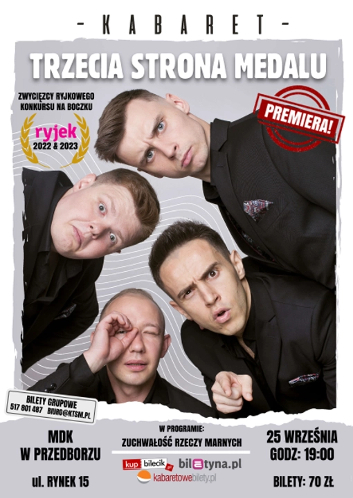 W Przedborzu wystąpi Kabaret Trzecia Strona Medalu