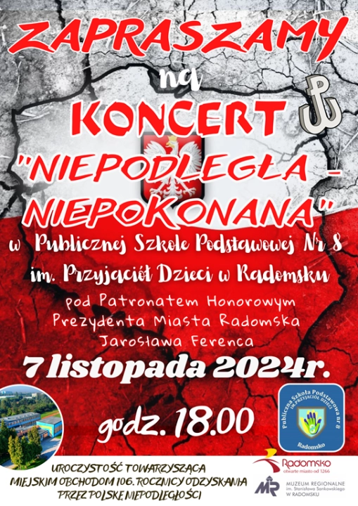 Koncert „Niepodległa – Niepokonana” w PSP 8 w Radomsku