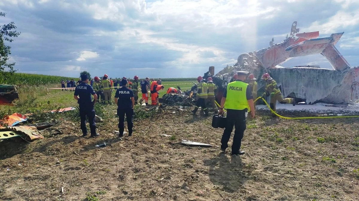 Tragiczny wypadek lotniczy pod Piotrkowem