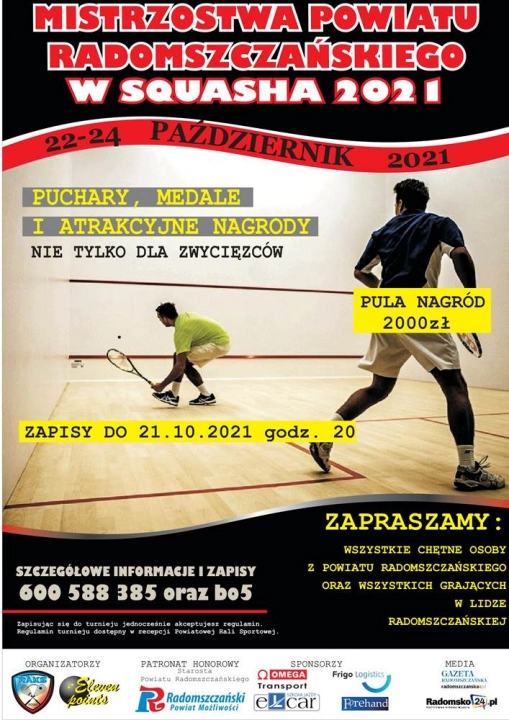 Mistrzostwa Powiatu Radomszczańskiego w Squasha 2021