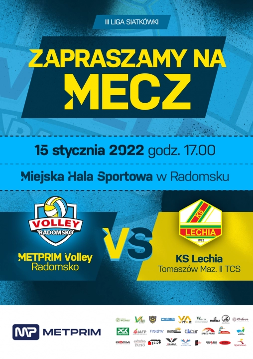 METPRIM Volley Radomsko - KS Lechia Tomaszów Maz. II TCS. Mecz już w sobotę!