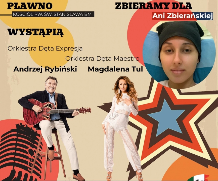 W Pławnie odbędzie się charytatywny koncert dla Ani Zbierańskiej. Wystąpi m.in. Andrzej Rybiński