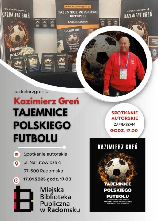 Spotkanie z Kazimierzem Greniem i promocja książki autora „Tajemnice polskiego futbolu”