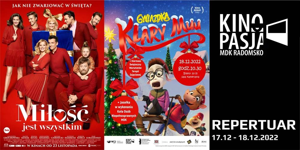 Kino MDK w Radomsku zaprasza. Repertuar na 17 i 18 grudnia