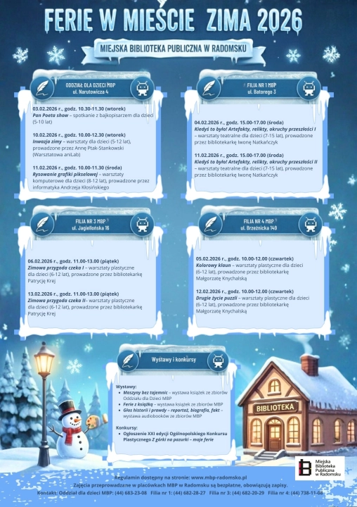 Ferie z książką i zabawą. MBP Radomsko przygotowała program dla dzieci