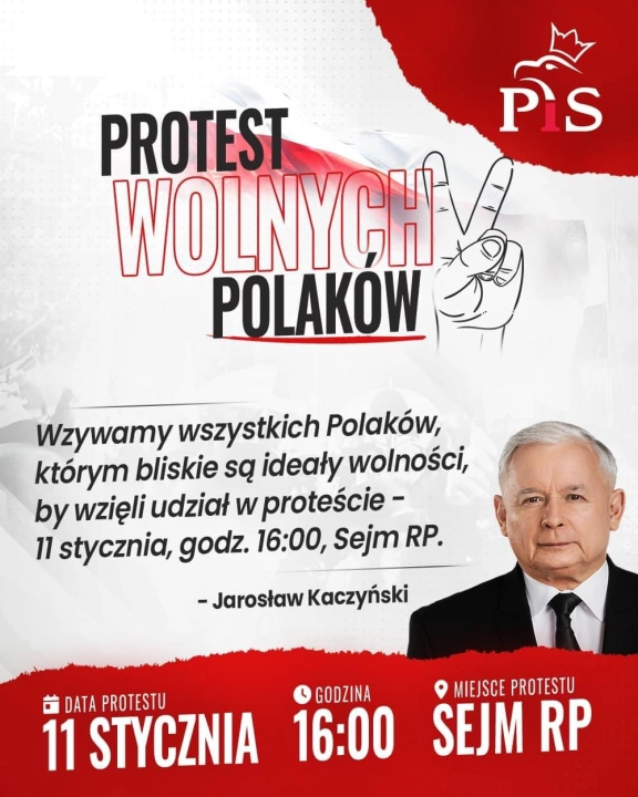 Prezes PiS i Anna Milczanowska wzywają na „Protest Wolnych Polaków”