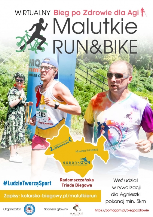 Wirtualny Bieg po Zdrowie dla Agi: Malutkie Run&Bike