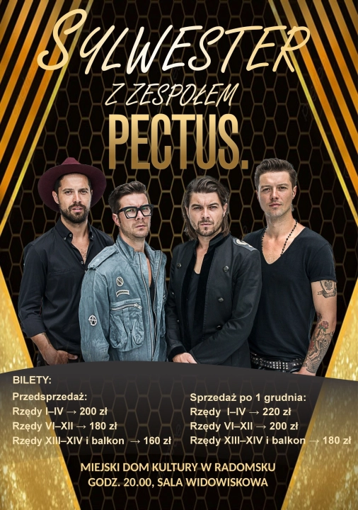 Zespół Pectus wystąpi na Sylwestrze w Miejski Dom Kultury w Radomsku