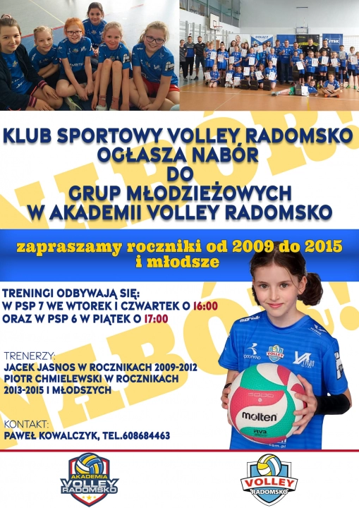 KS Volley Radomsko zaprasza dzieci i młodzież do uczestnictwa w Akademii Volley Radomsko
