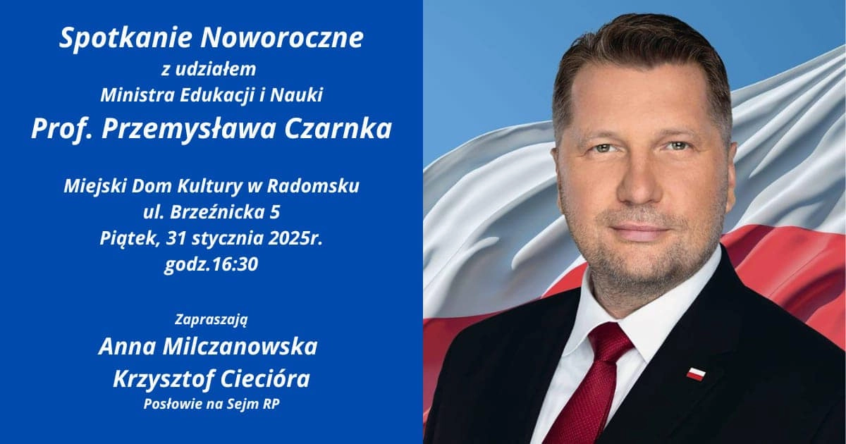 Posłowie PiS zapraszają na noworoczne spotkanie z Przemysławem Czarnikiem