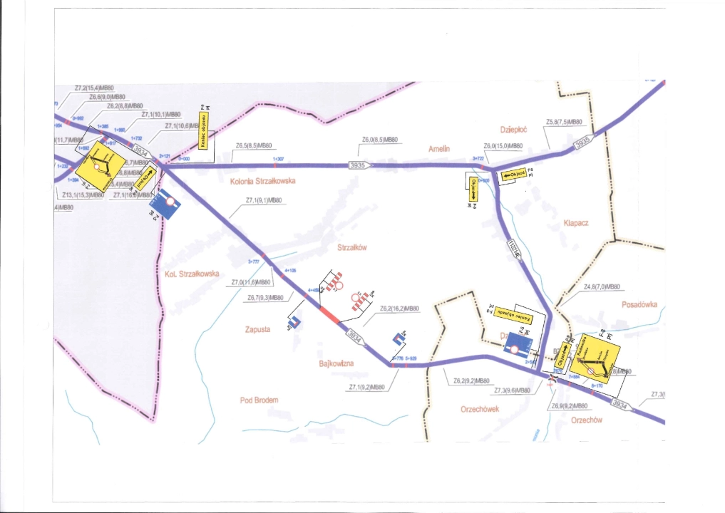 Zamknięta ulica Reymonta w Strzałkowie. Zalecany objazd