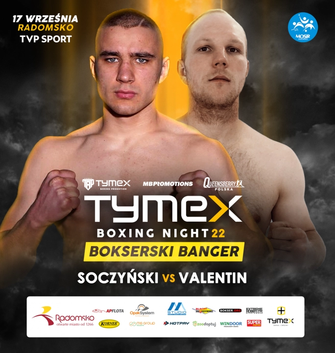 Tymex Boxing Night 22. „Bokserski Banger” w Radomsku. Soczyński przed walką z Valentinem: żaden nie cofnie się na krok