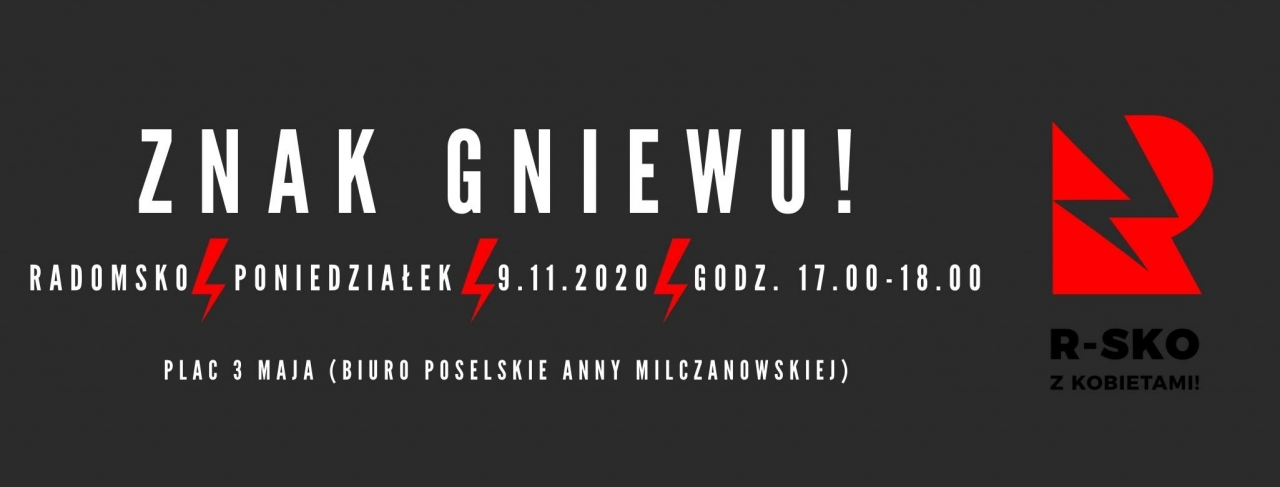 „Znak gniewu”. W poniedziałek kolejny protest pod biurem poseł Anny Milczanowskiej w Radomsku