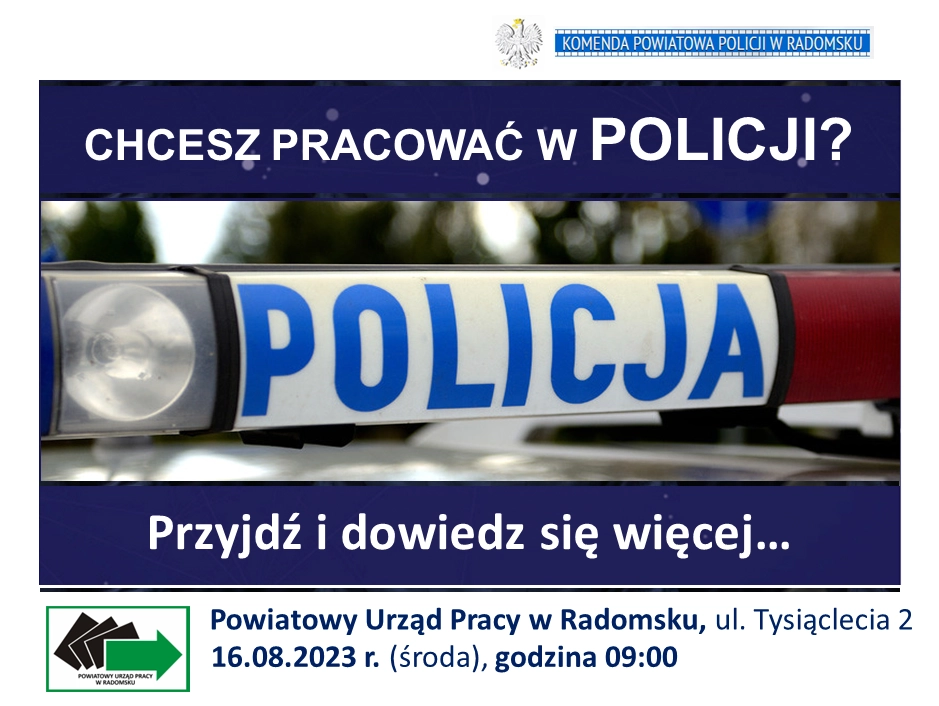 PUP w Radomsku promuje pracę w policji