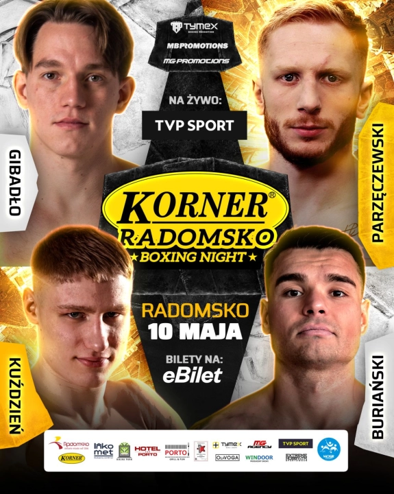 „Korner Radomsko Boxing Night”. Robert Parzęczewski w walce wieczoru w Radomsku