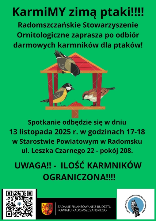Darmowe karmniki dla mieszkańców