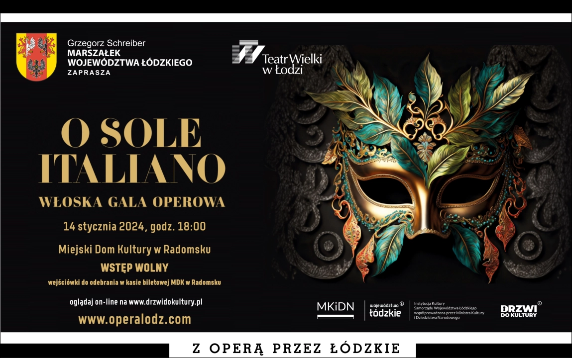 „O SOLE ITALIANO” - włoska gala operowa wkrótce w Radomsku