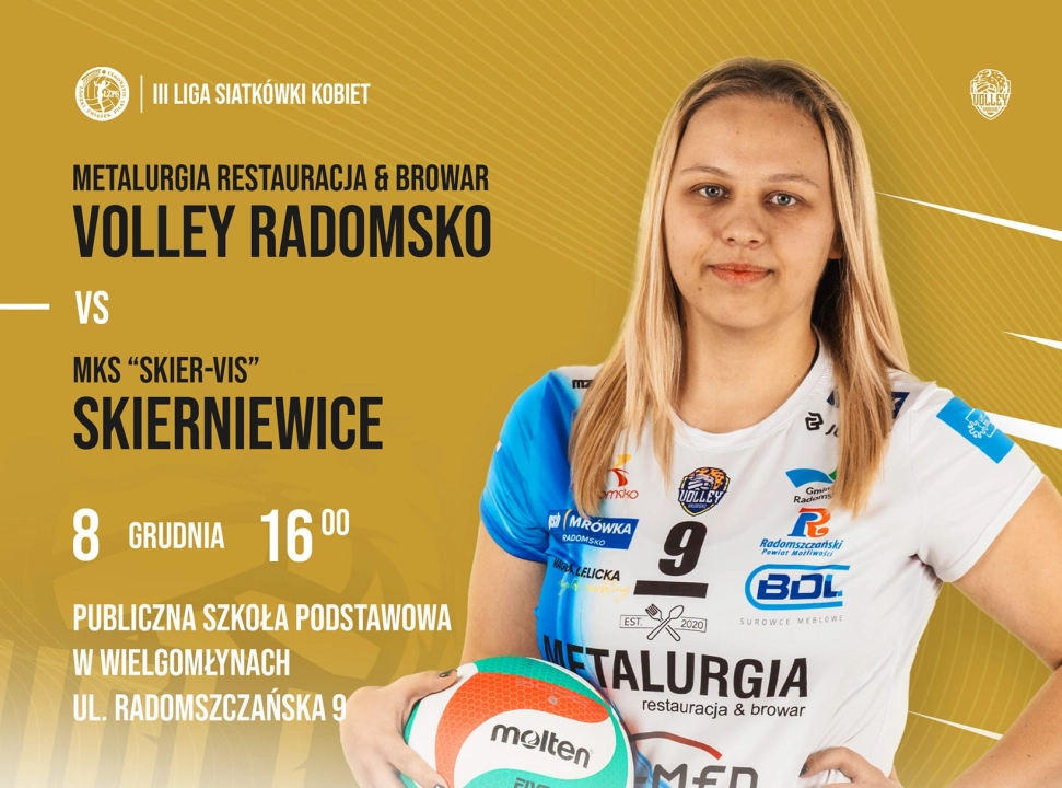 Ligowe spotkanie siatkarek Volley Radomsko w Wielgomłynach