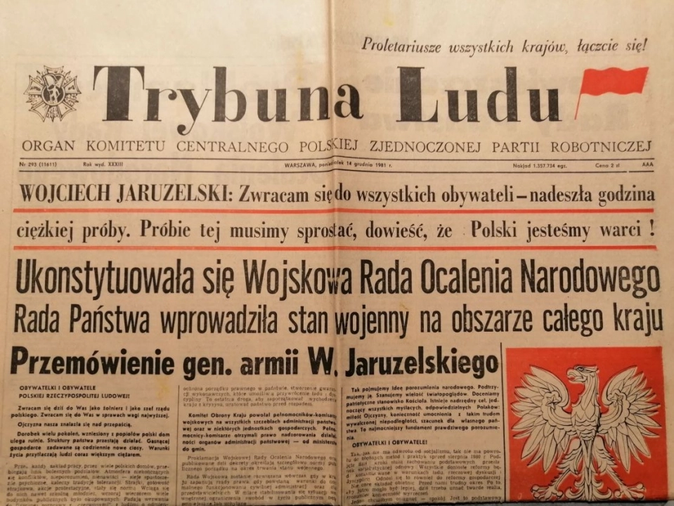 W Radomsku zostanie upamiętniona 42. rocznica wprowadzenia w Polsce stanu wojennego