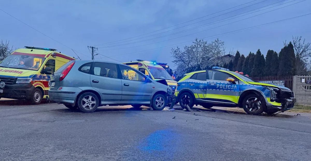 60-latka zderzyła się z radiowozem w Radomsku