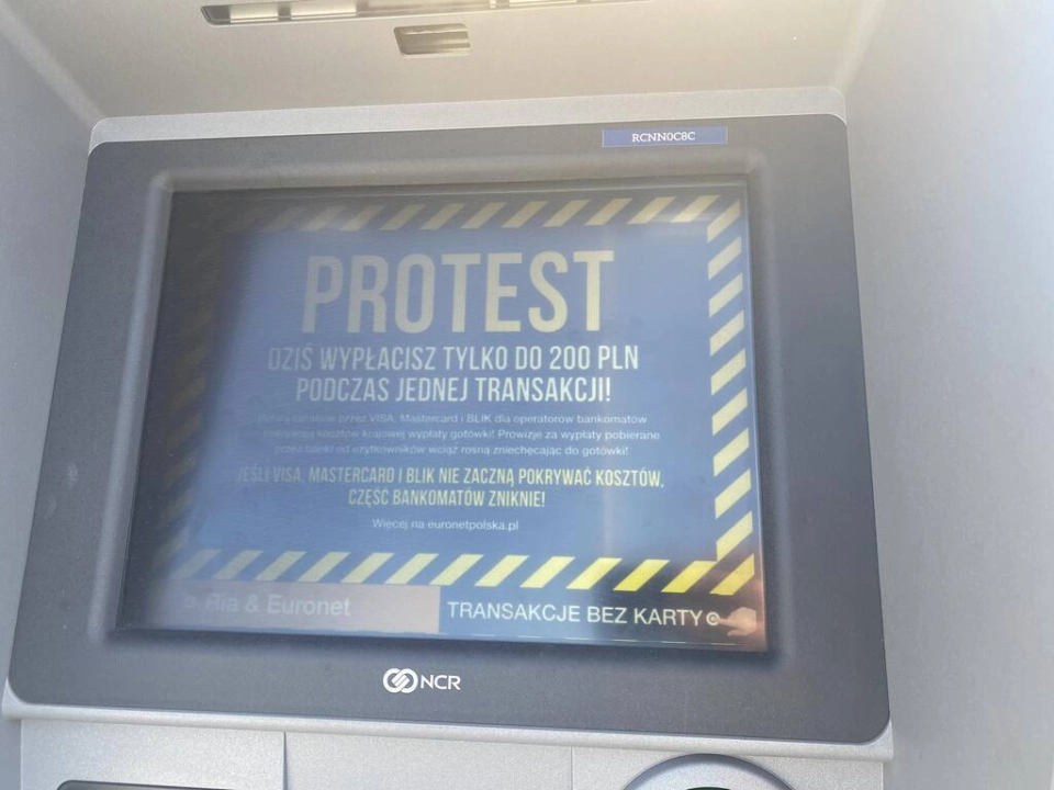 Protest sieci bankomatów Euronet w całej Polsce