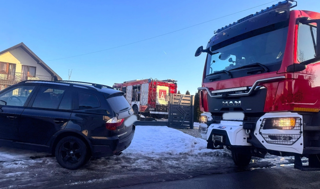 Pożar domu w Radziechowicach Drugich