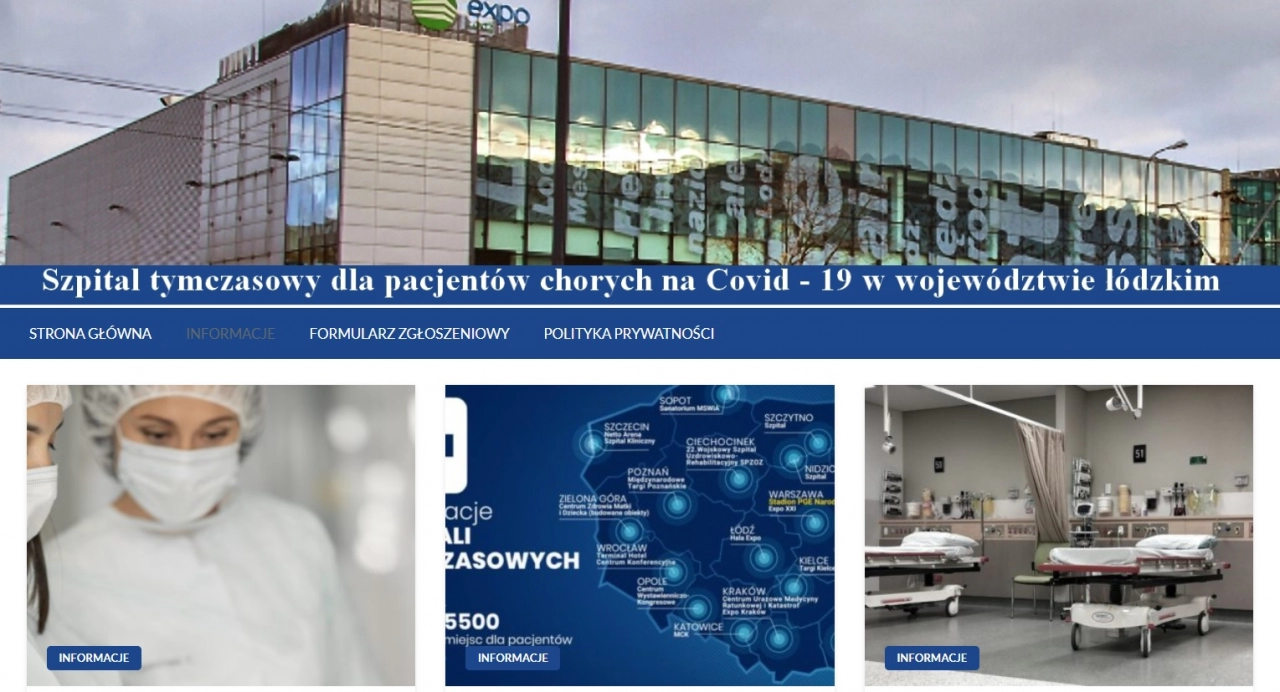 Tymczasowy szpital covidowy w Łodzi ma stronę internetową i poszukuje kadry