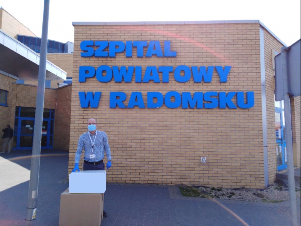 3 000 sztuk maseczek dla szpitala w Radomsku od firmy Cordis Logistic