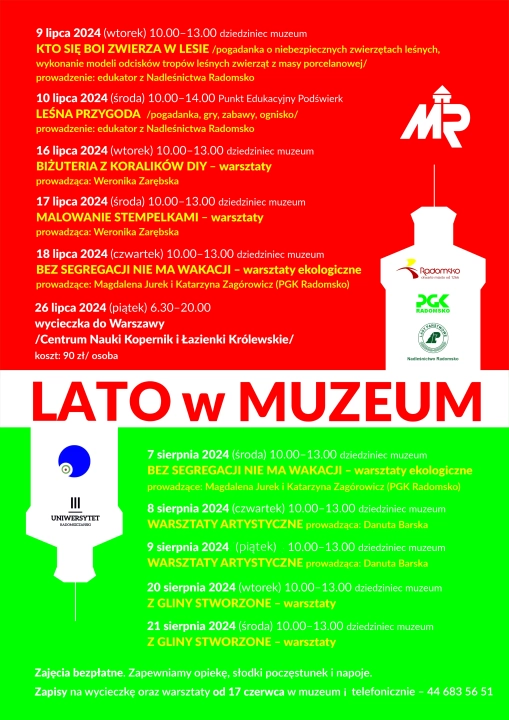 Radomszczańskie muzeum przedstawiło ofertę na wakacje 2024