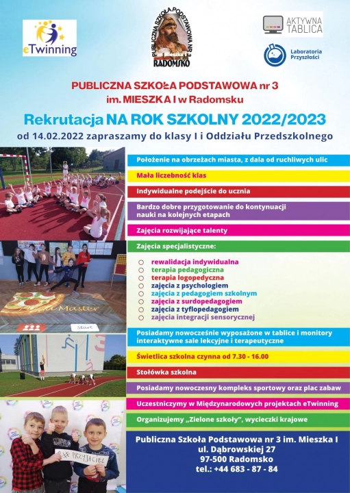 PSP nr 3 w Radomsku zaprasza przyszłych uczniów