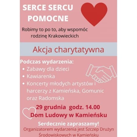 Charytatywna akcja „Serce Sercu Pomocne” harcerzy z Kamieńska 