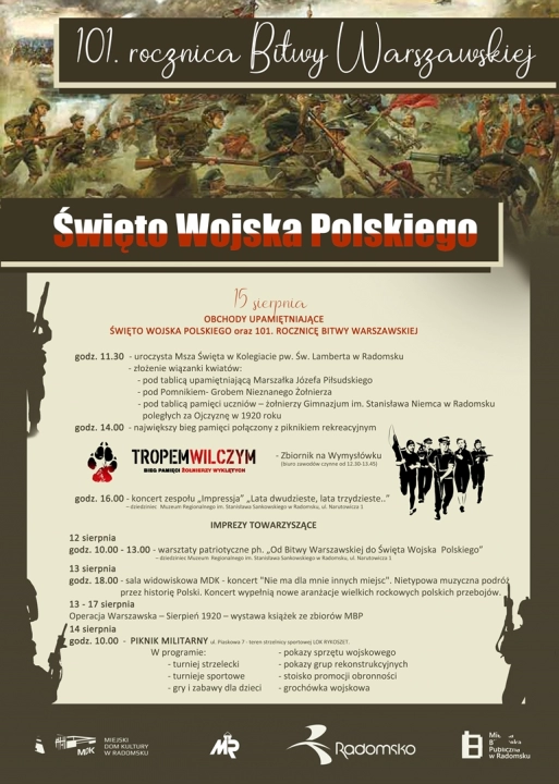 Program obchodów Święta Wojska Polskiego w Radomsku