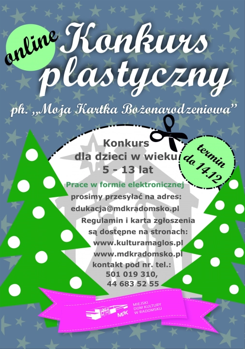 MDK w Radomsku organizuje konkurs ph. „Moja Kartka Świąteczna”