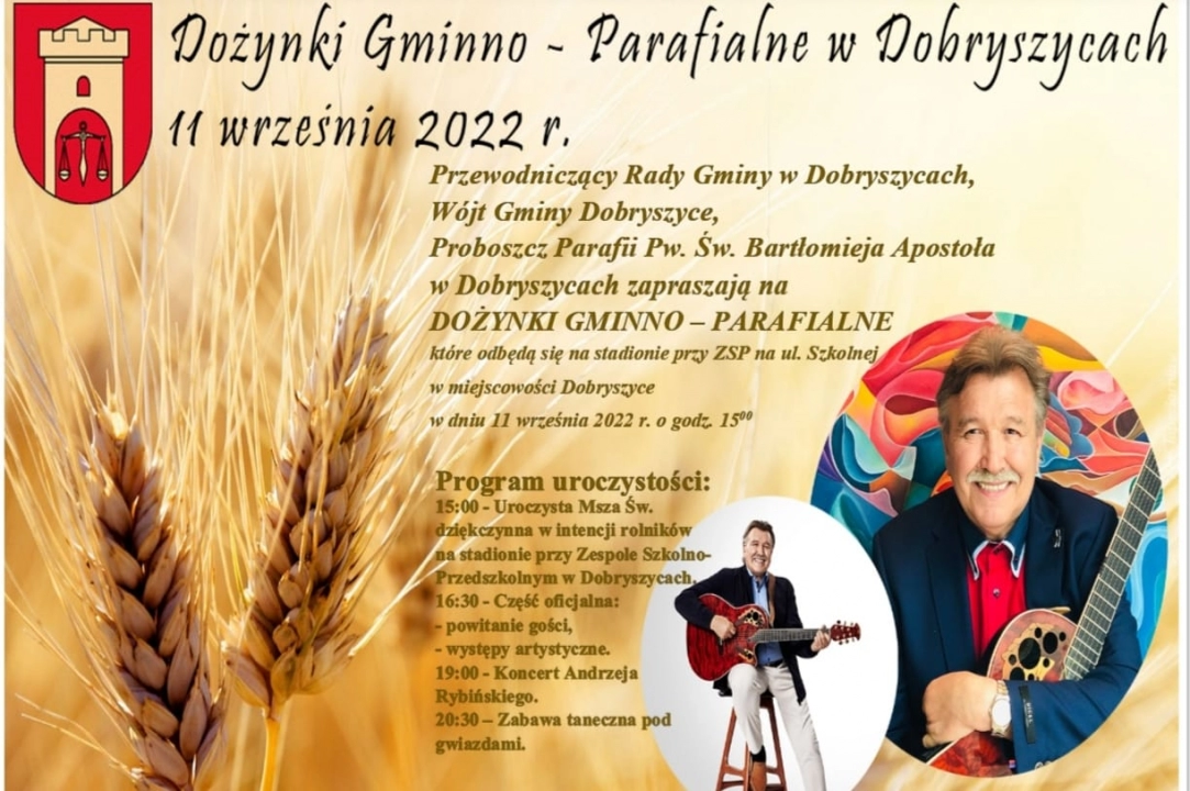 Andrzej Rybiński na dożynkach w Dobryszycach
