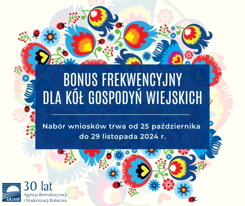 Bonusy frekwencyjne dla  Kół Gospodyń Wiejskich