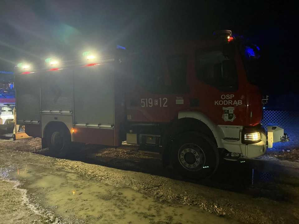 Zapalił się przewód kominowy. Interwencja straży w gminie Kodrąb