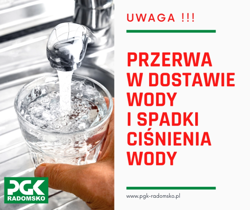 Bartodzieje z możliwymi spadkami ciśnienia wody. PGK informuje o utrudnieniach