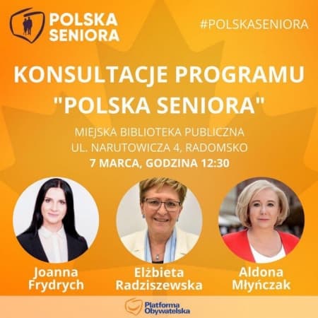 Konsultacje programu Polska Seniora w Radomsku