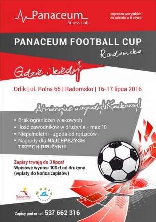  Panaceum Fitness Club zaprasza na turniej piłki nożnej