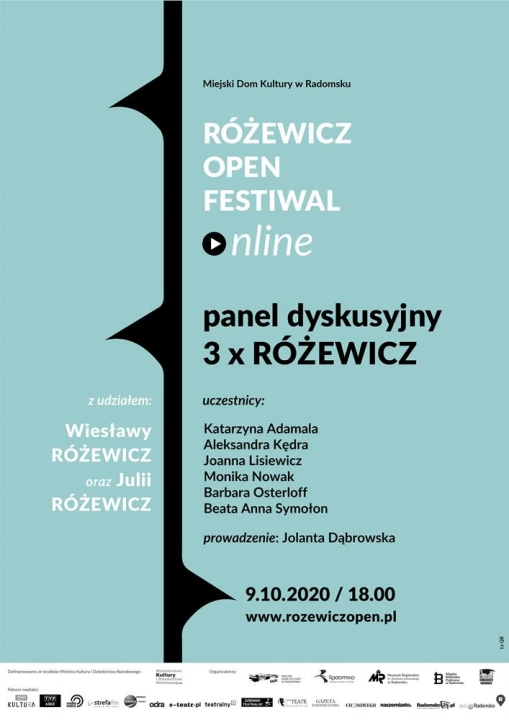 Różewicz Open Festiwal Online - Panel „3 x Różewicz”