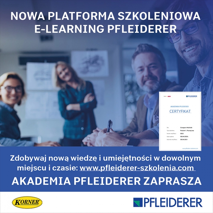 Firmy Korner oraz Pfleiderer uruchomiły platformę e-learningową