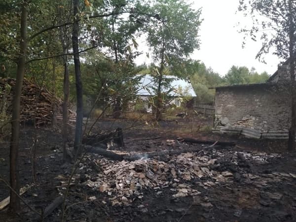 Pożar budynku w Krzętowie