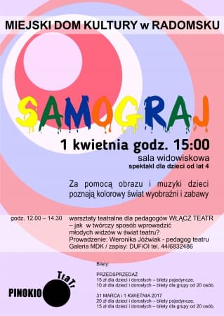 Tydzień  z Teatrem: Samograj-spektakl dla dzieci
