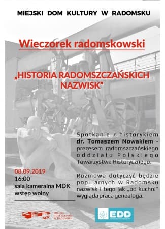 W Wieczorku Radomskowskim, tym razem o historii radomszczańskich nazwisk